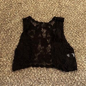 🦄Cropped layering Doily vest